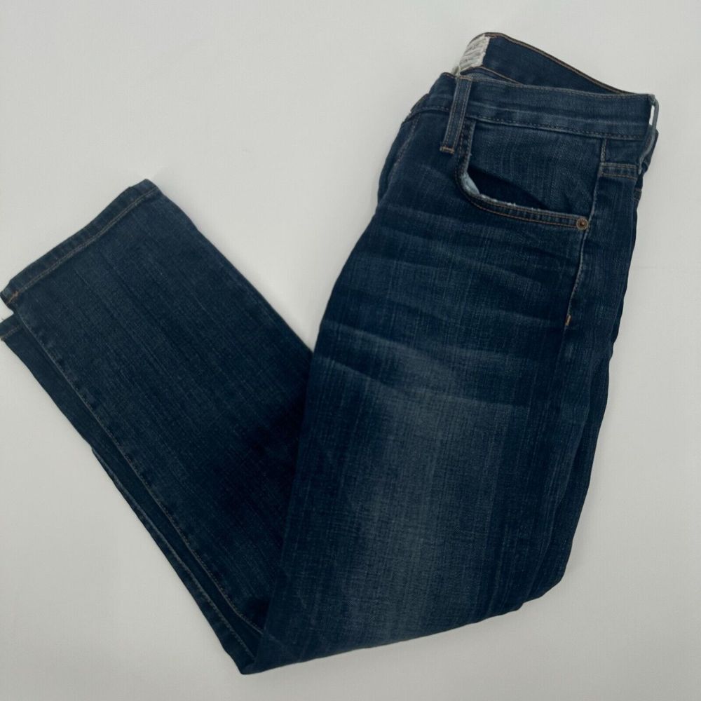 Current Elliott Jeans Women's Size 24 Blue Denim Flat Front Straight Leg Hipster